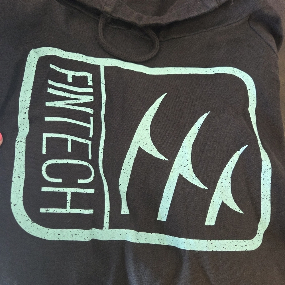Fintech Black Anthracite Point Breeze Hoodie | UPF 30+ Fishing Size Large NEW